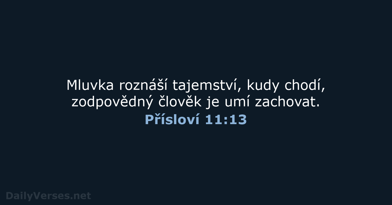 Přísloví 11:13 - B21