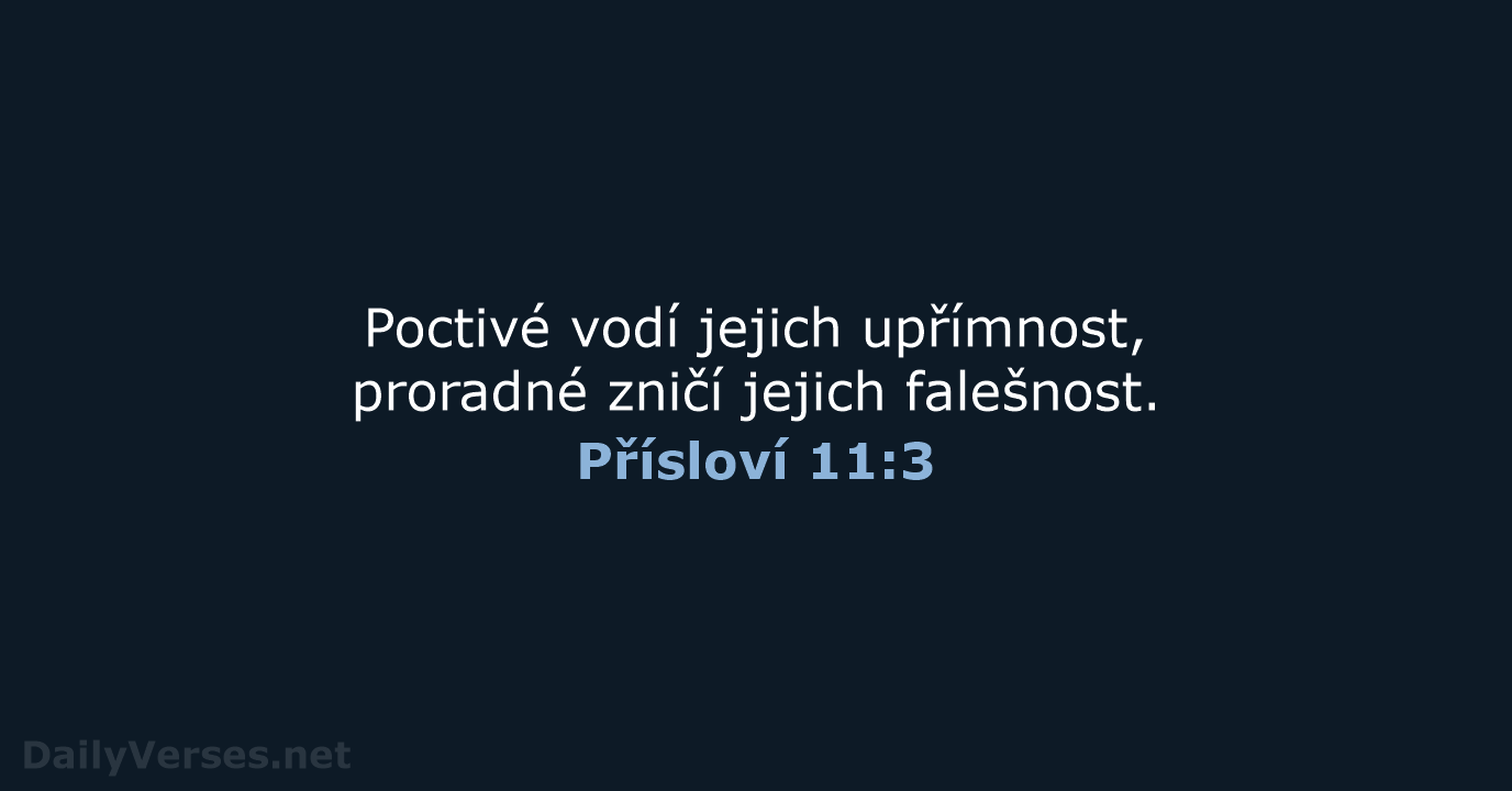 Přísloví 11:3 - B21