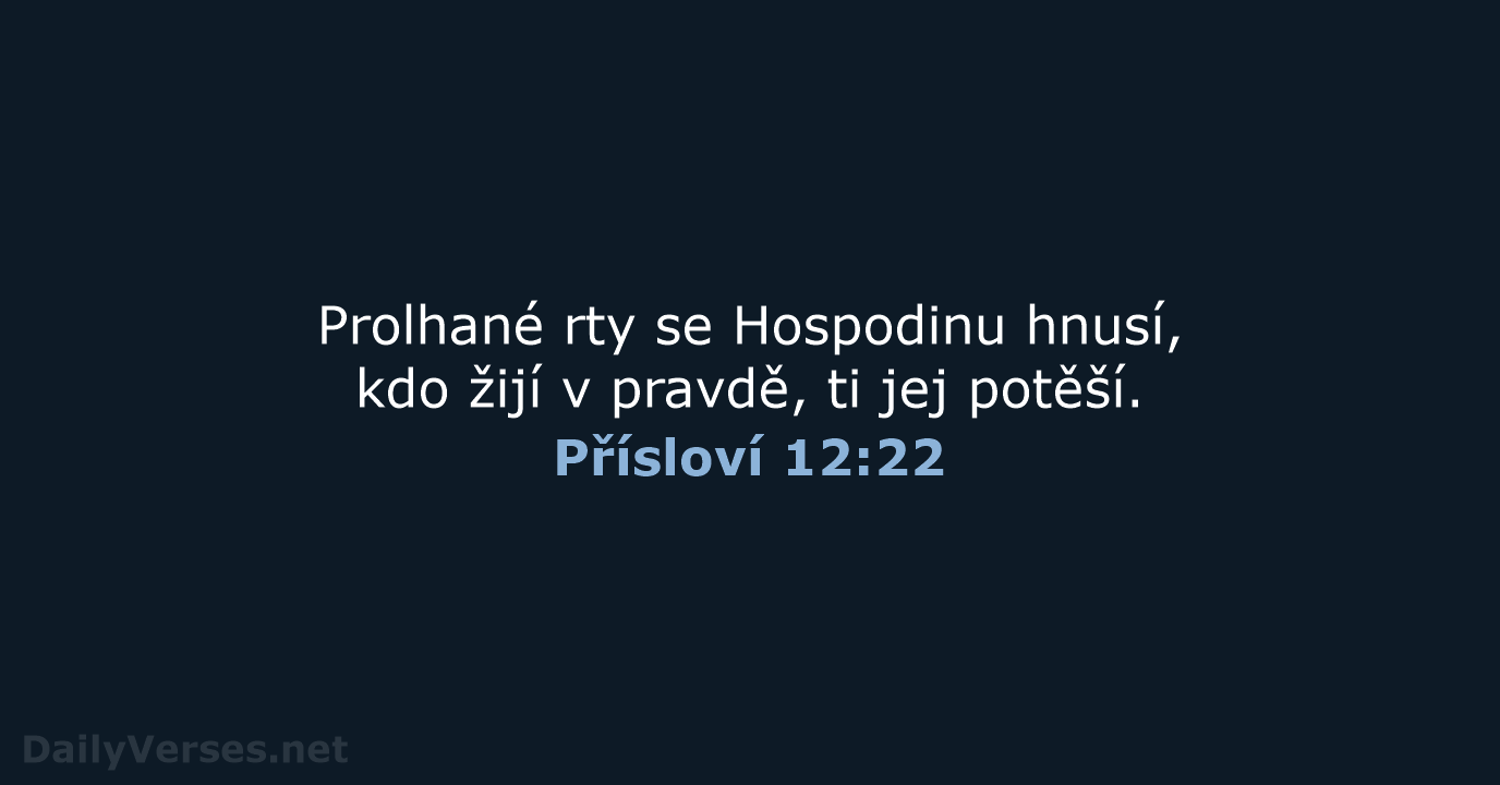 Přísloví 12:22 - B21