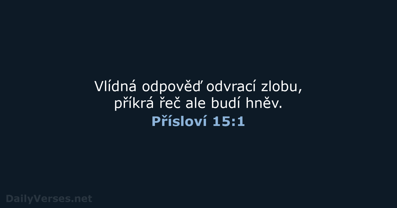Přísloví 15:1 - B21