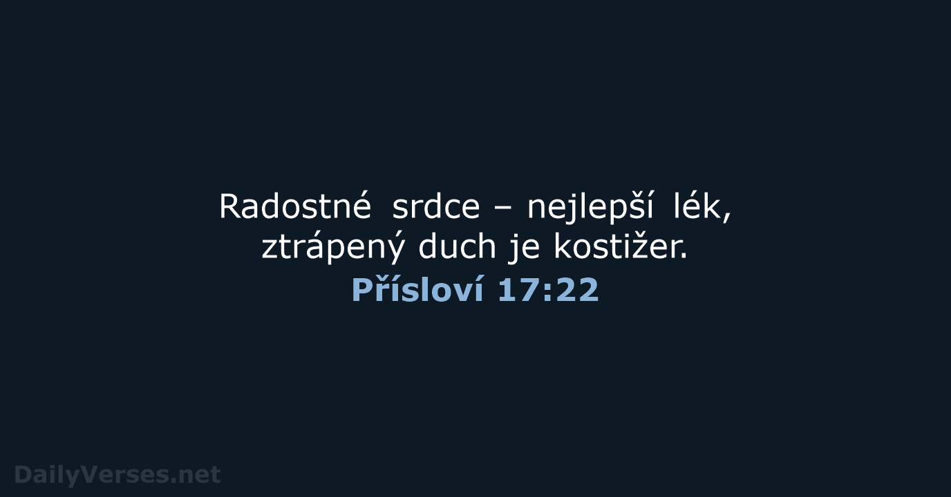 Přísloví 17:22 - B21