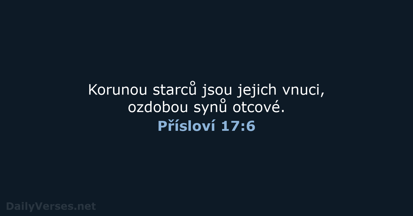 Přísloví 17:6 - B21