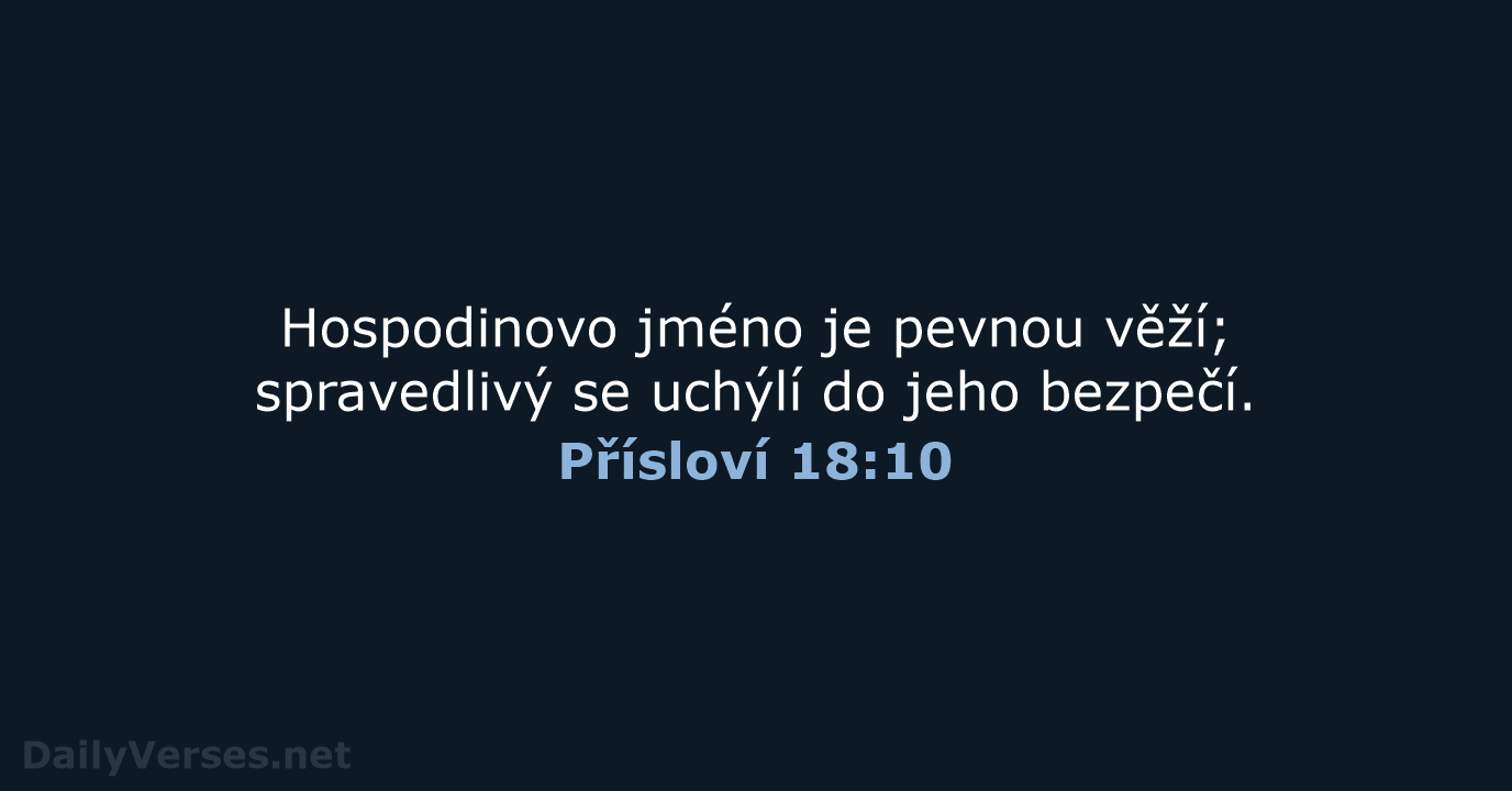 Přísloví 18:10 - B21