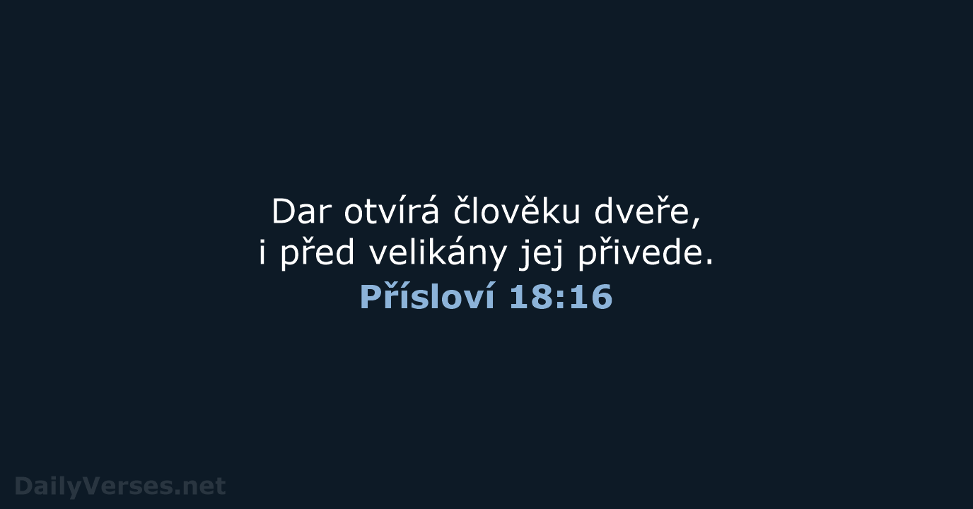 Přísloví 18:16 - B21
