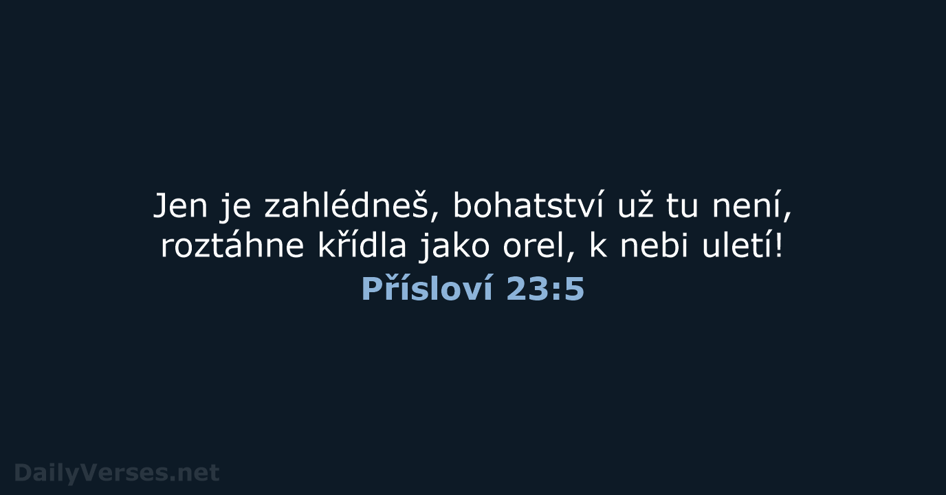 Přísloví 23:5 - B21