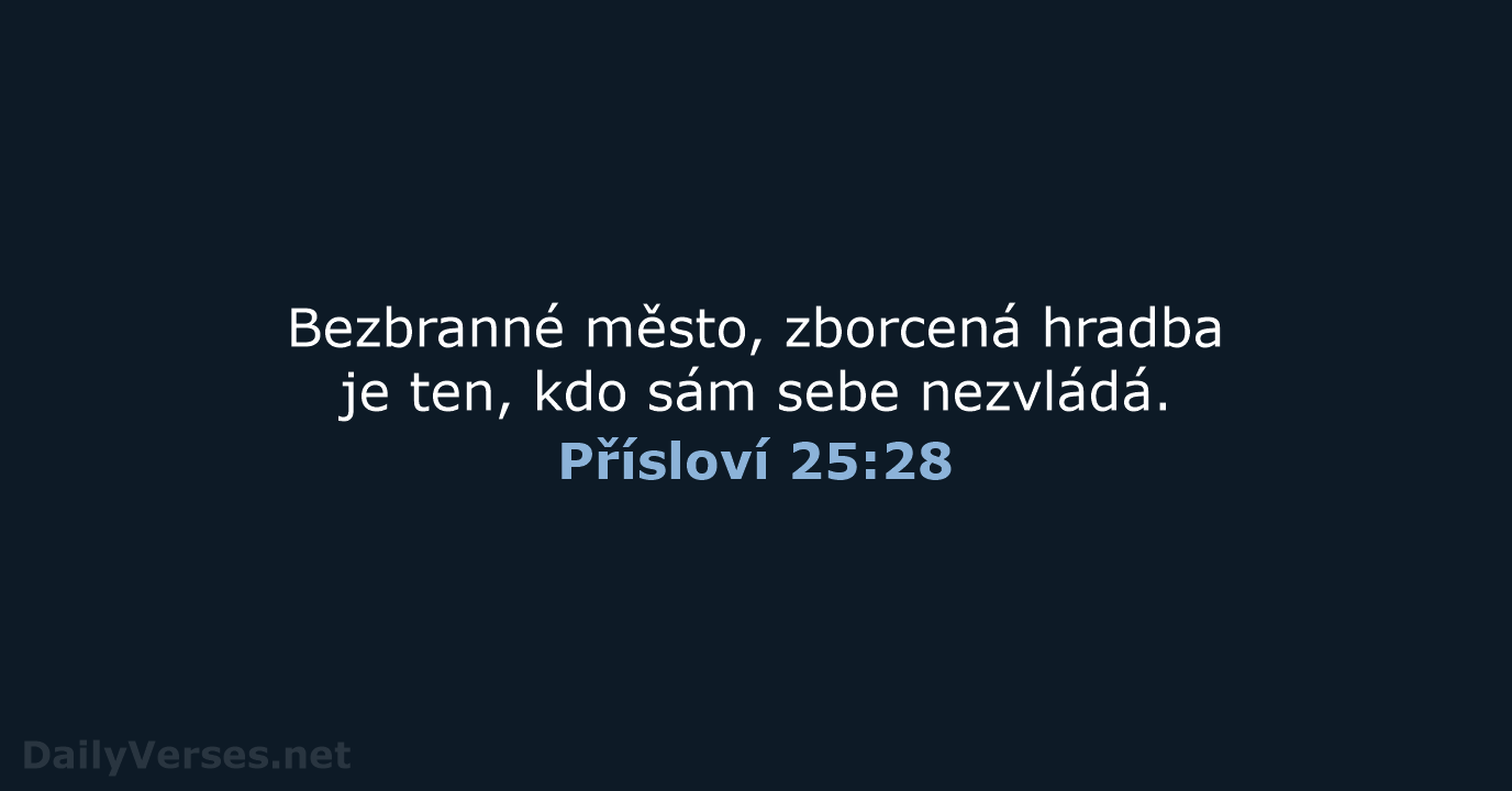 Přísloví 25:28 - B21