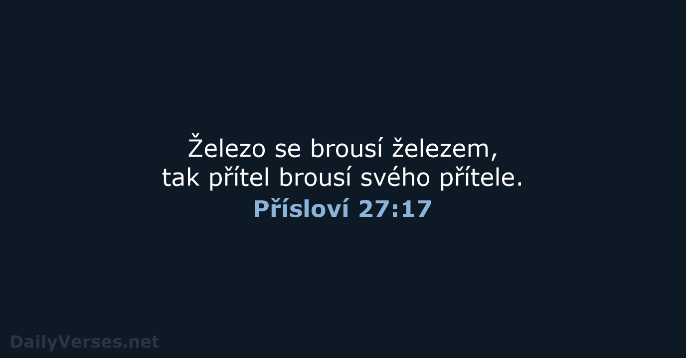 Přísloví 27:17 - B21