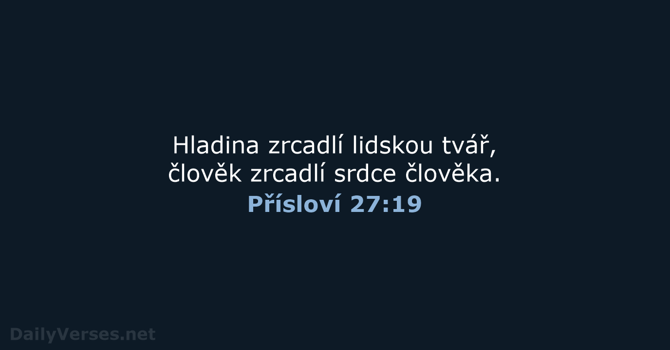 Přísloví 27:19 - B21