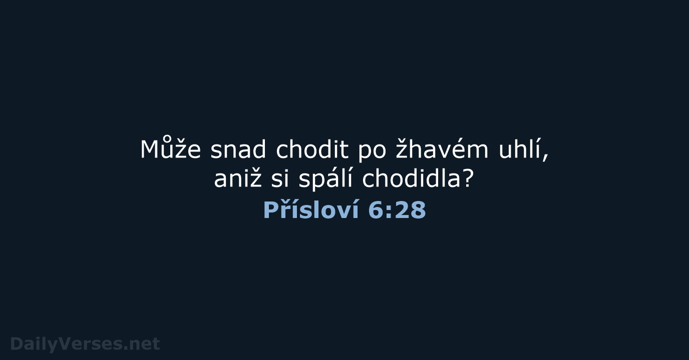 Přísloví 6:28 - B21