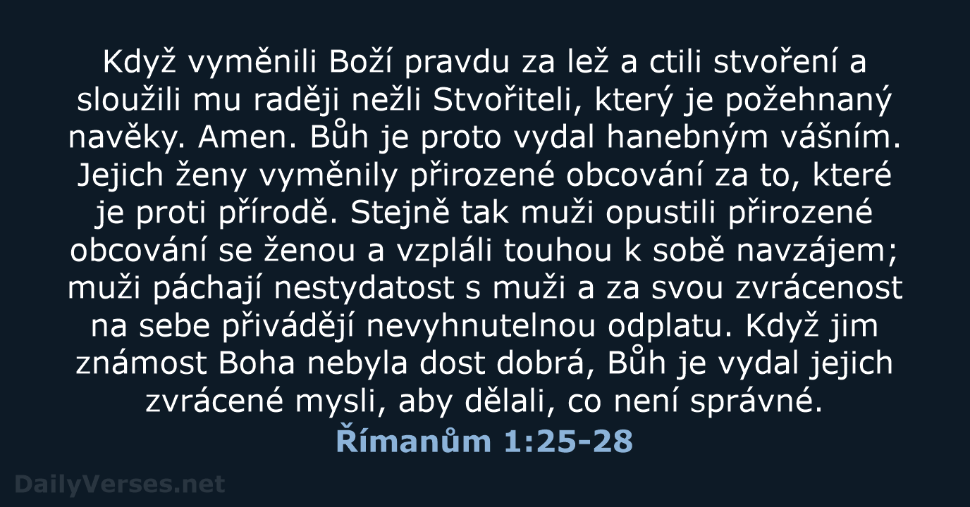 Římanům 1:25-28 - B21
