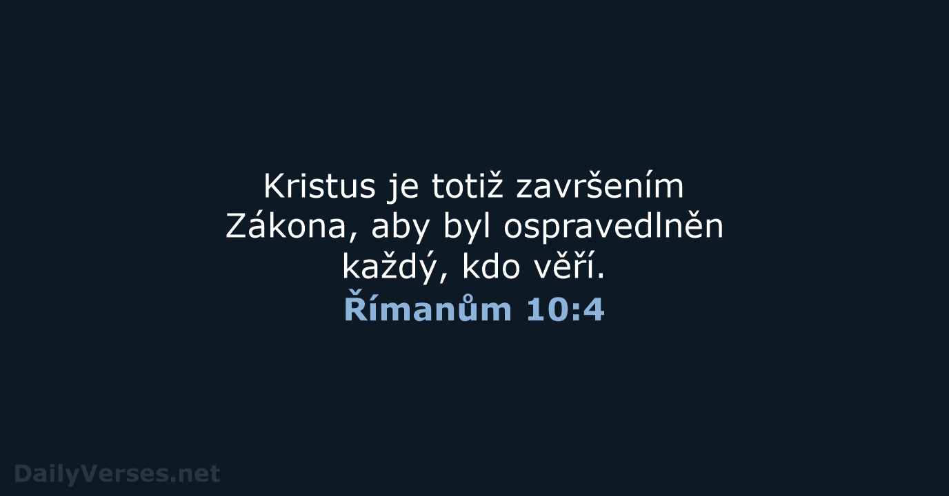 Římanům 10:4 - B21