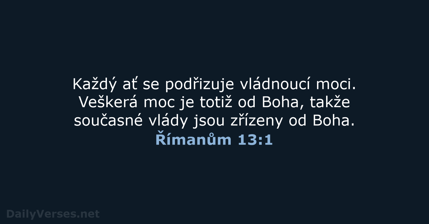 Římanům 13:1 - B21