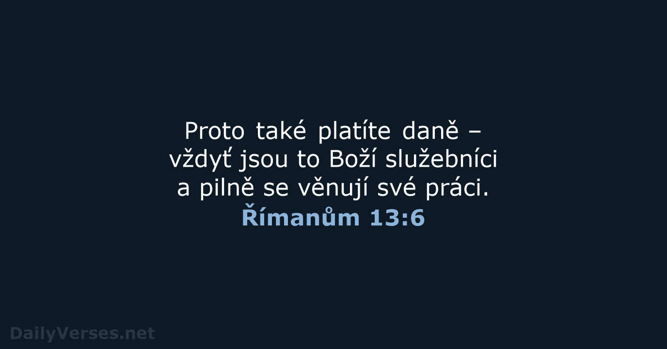 Římanům 13:6 - B21