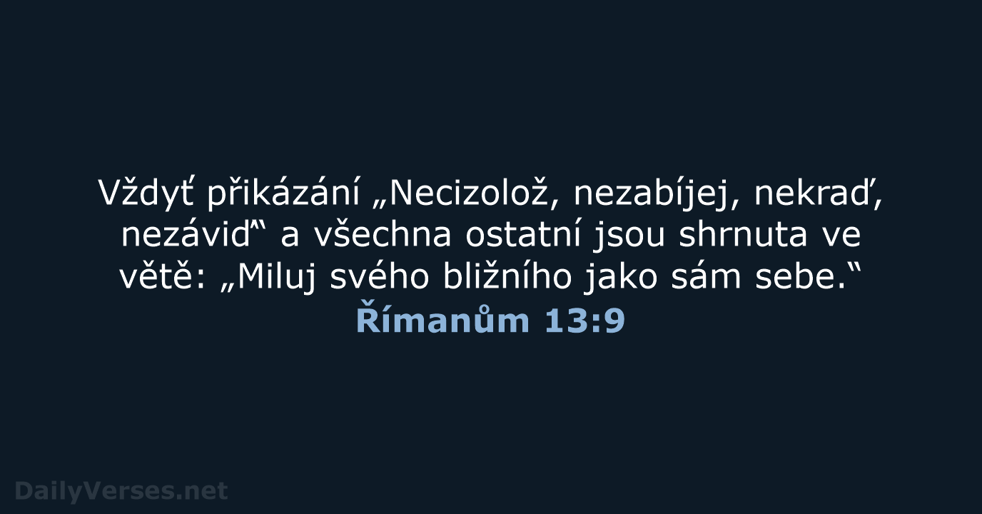 Římanům 13:9 - B21