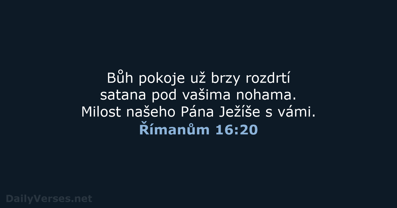 Římanům 16:20 - B21