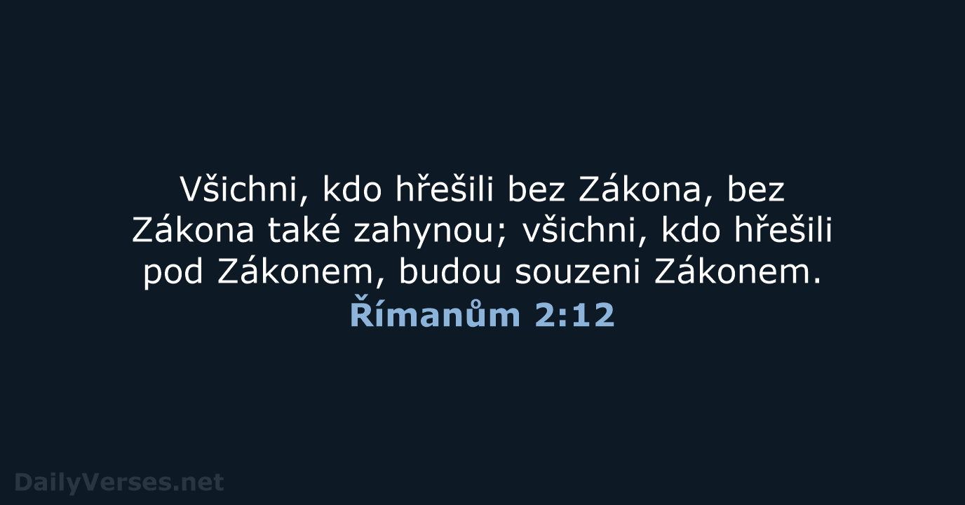 Římanům 2:12 - B21