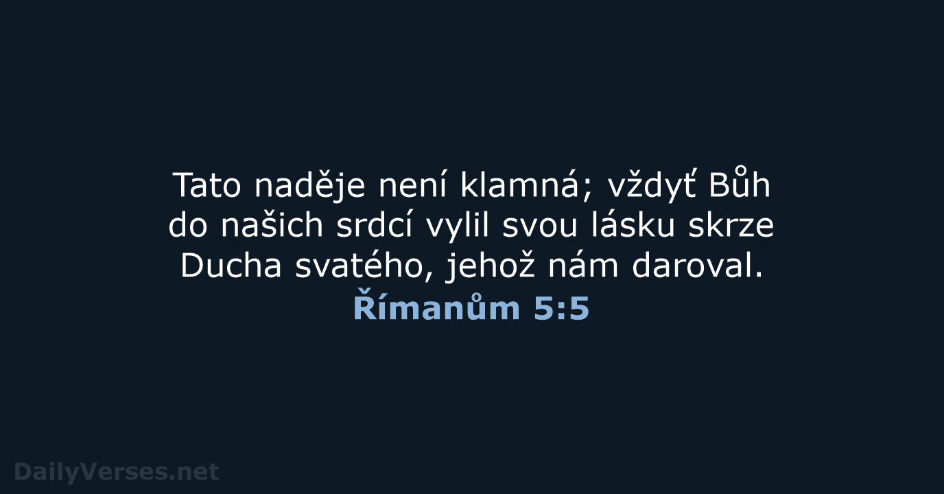 Římanům 5:5 - B21