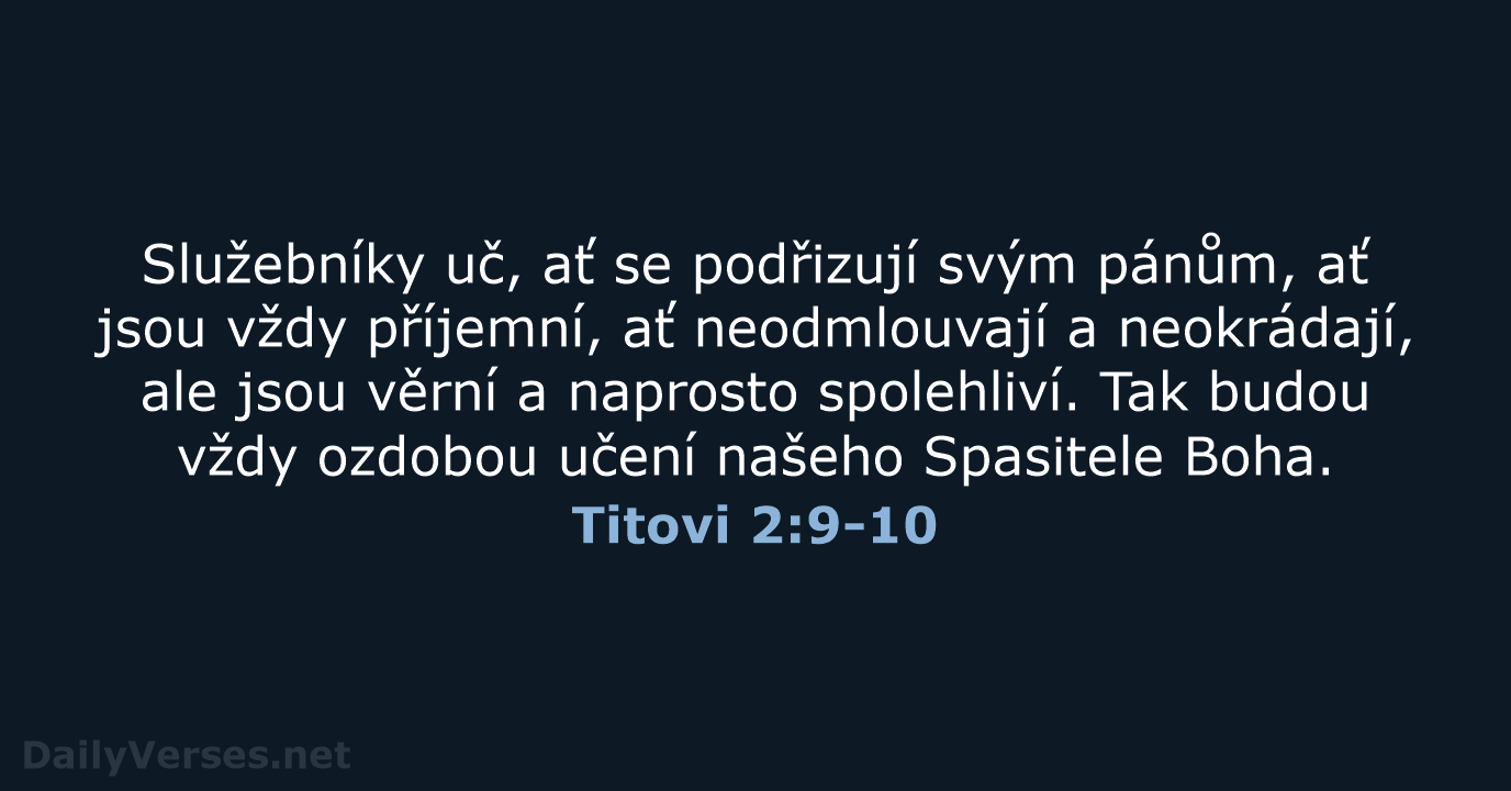 Titovi 2:9-10 - B21