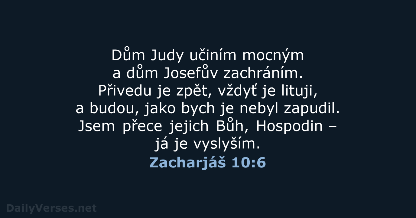 Zacharjáš 10:6 - B21