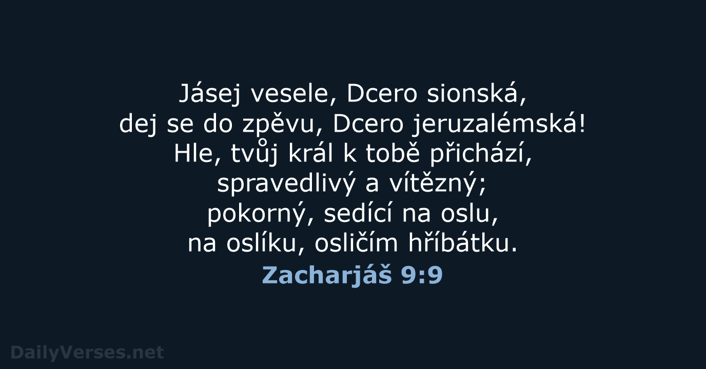 Zacharjáš 9:9 - B21