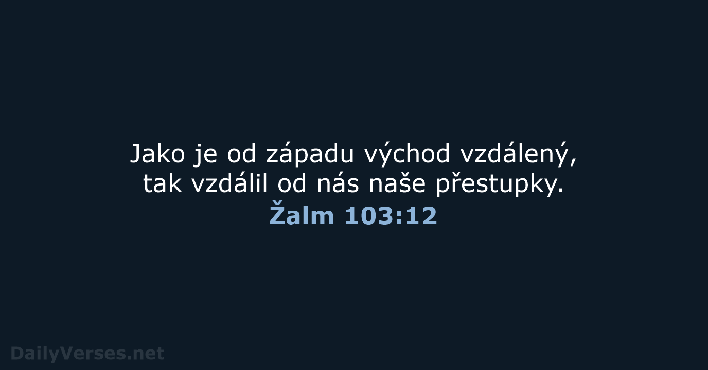 Žalm 103:12 - B21