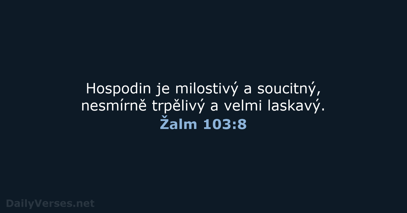 Žalm 103:8 - B21