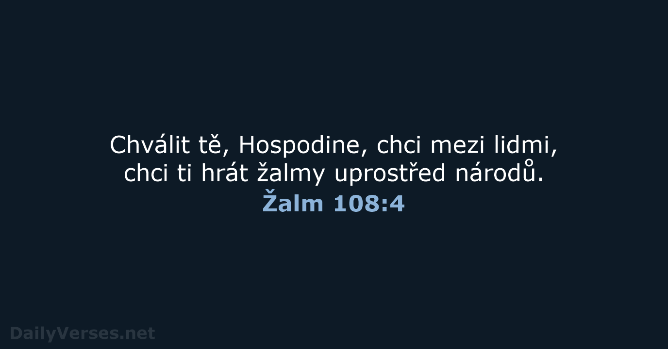 Žalm 108:4 - B21
