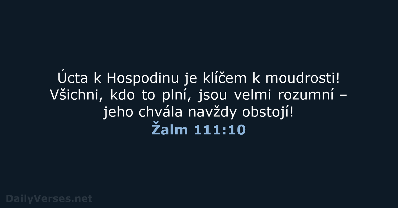 Žalm 111:10 - B21