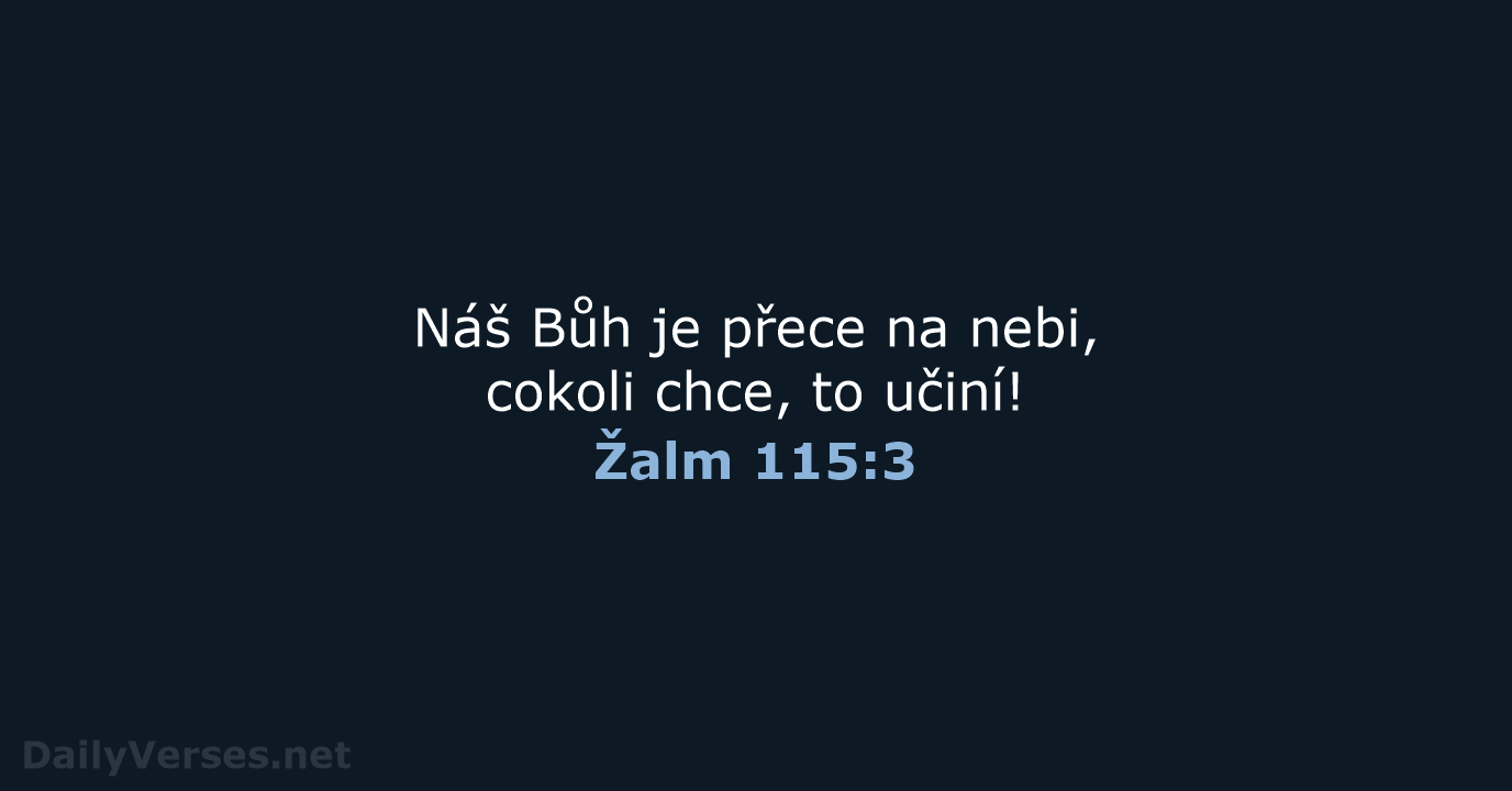 Žalm 115:3 - B21