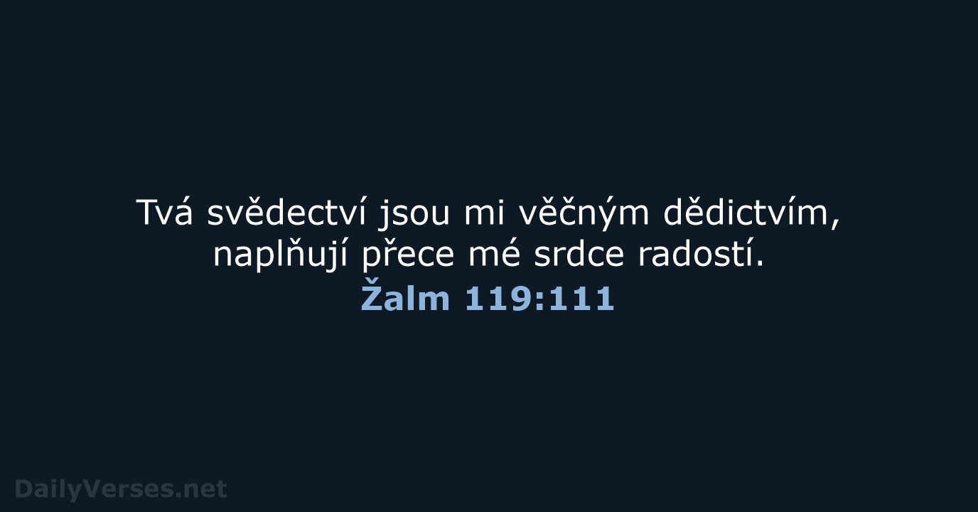 Žalm 119:111 - B21