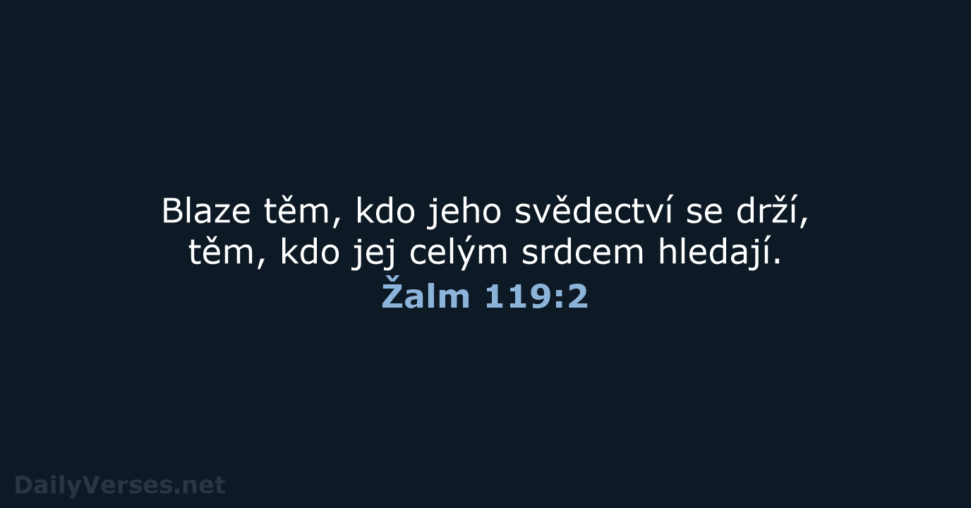 Žalm 119:2 - B21