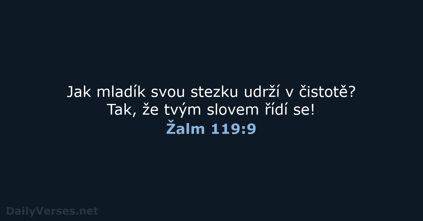 Žalm 119:9 - B21