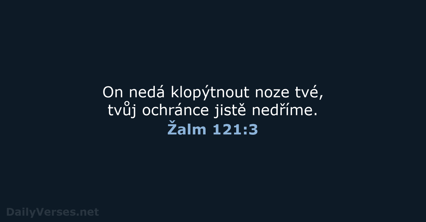 Žalm 121:3 - B21