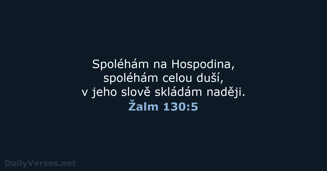 Žalm 130:5 - B21