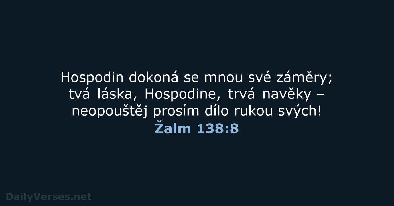 Žalm 138:8 - B21