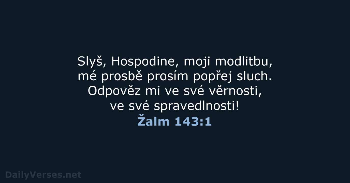 Žalm 143:1 - B21