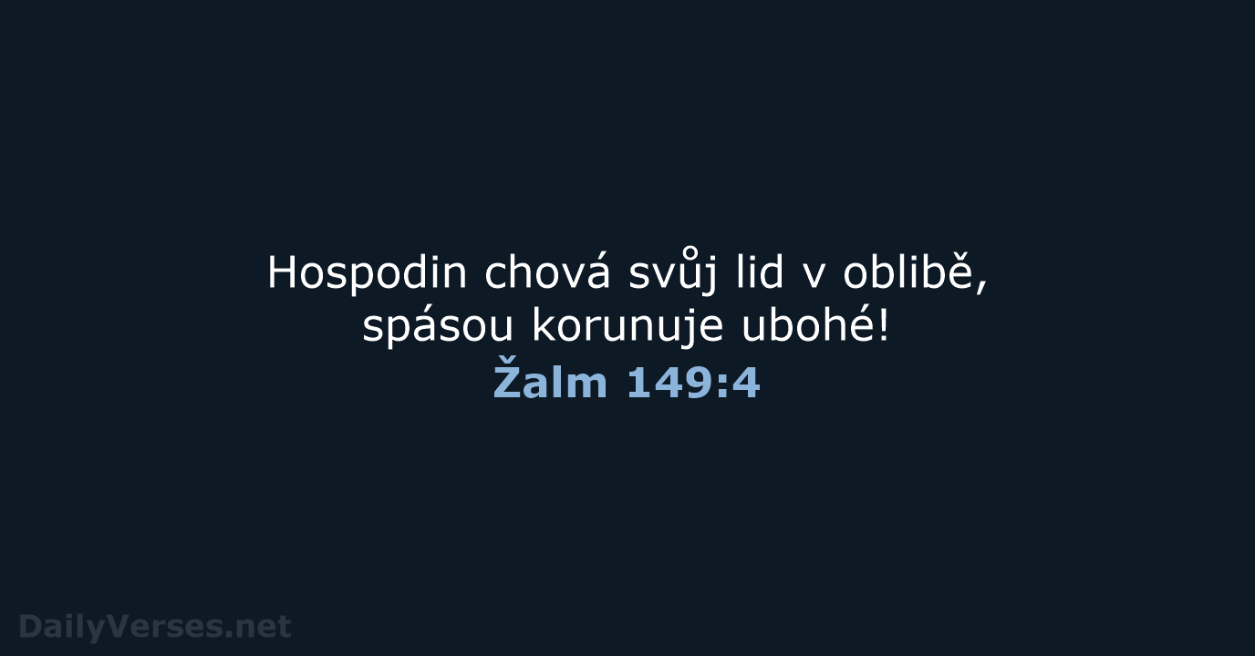Žalm 149:4 - B21