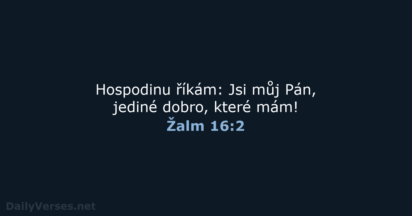 Žalm 16:2 - B21