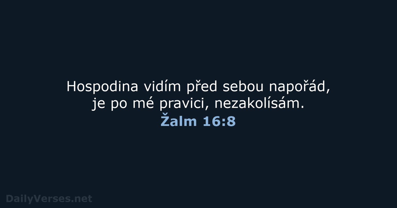 Žalm 16:8 - B21