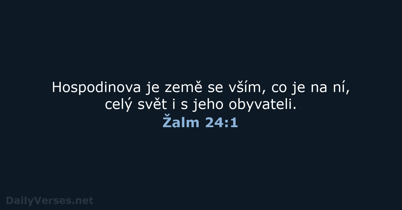 Žalm 24:1 - B21