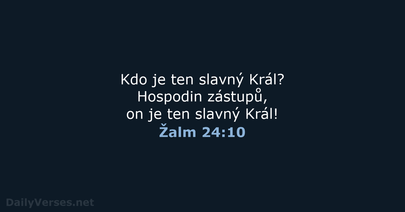 Žalm 24:10 - B21