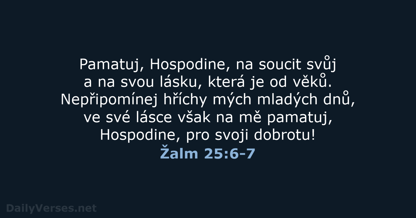 Žalm 25:6-7 - B21