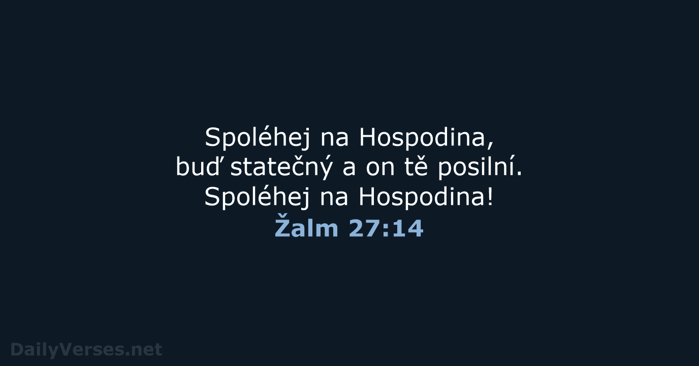 Žalm 27:14 - B21