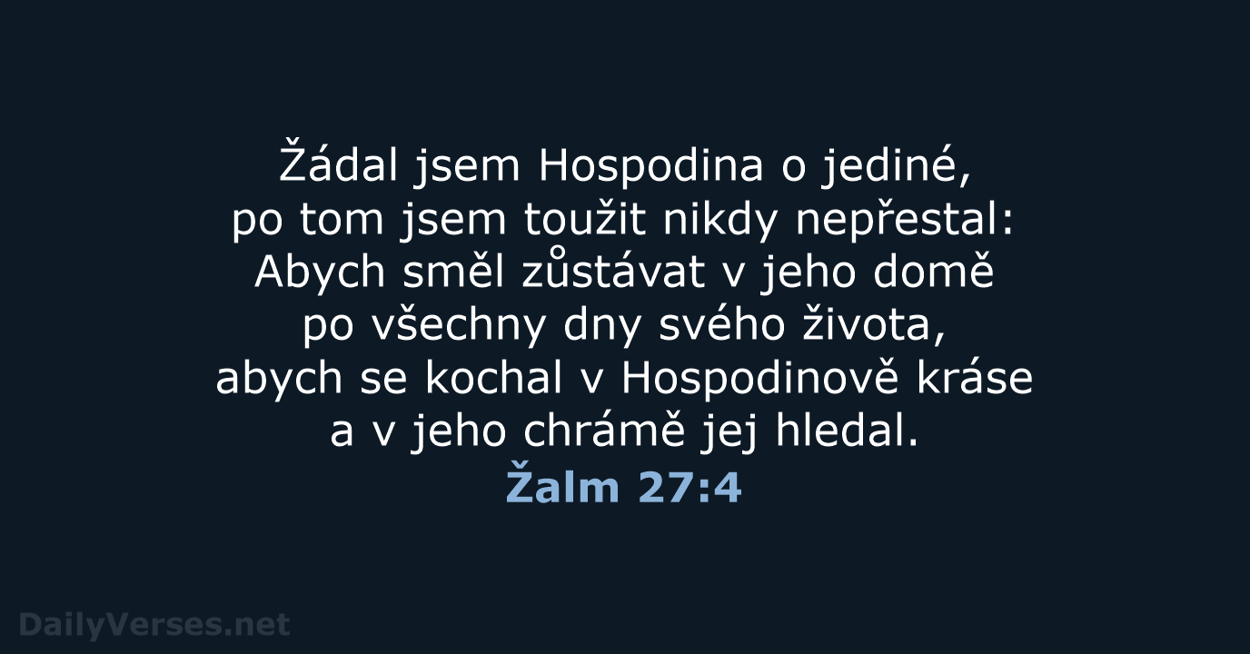 Žalm 27:4 - B21
