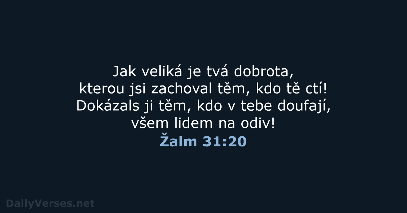 Žalm 31:20 - B21