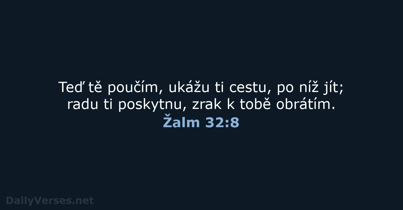 Žalm 32:8 - B21