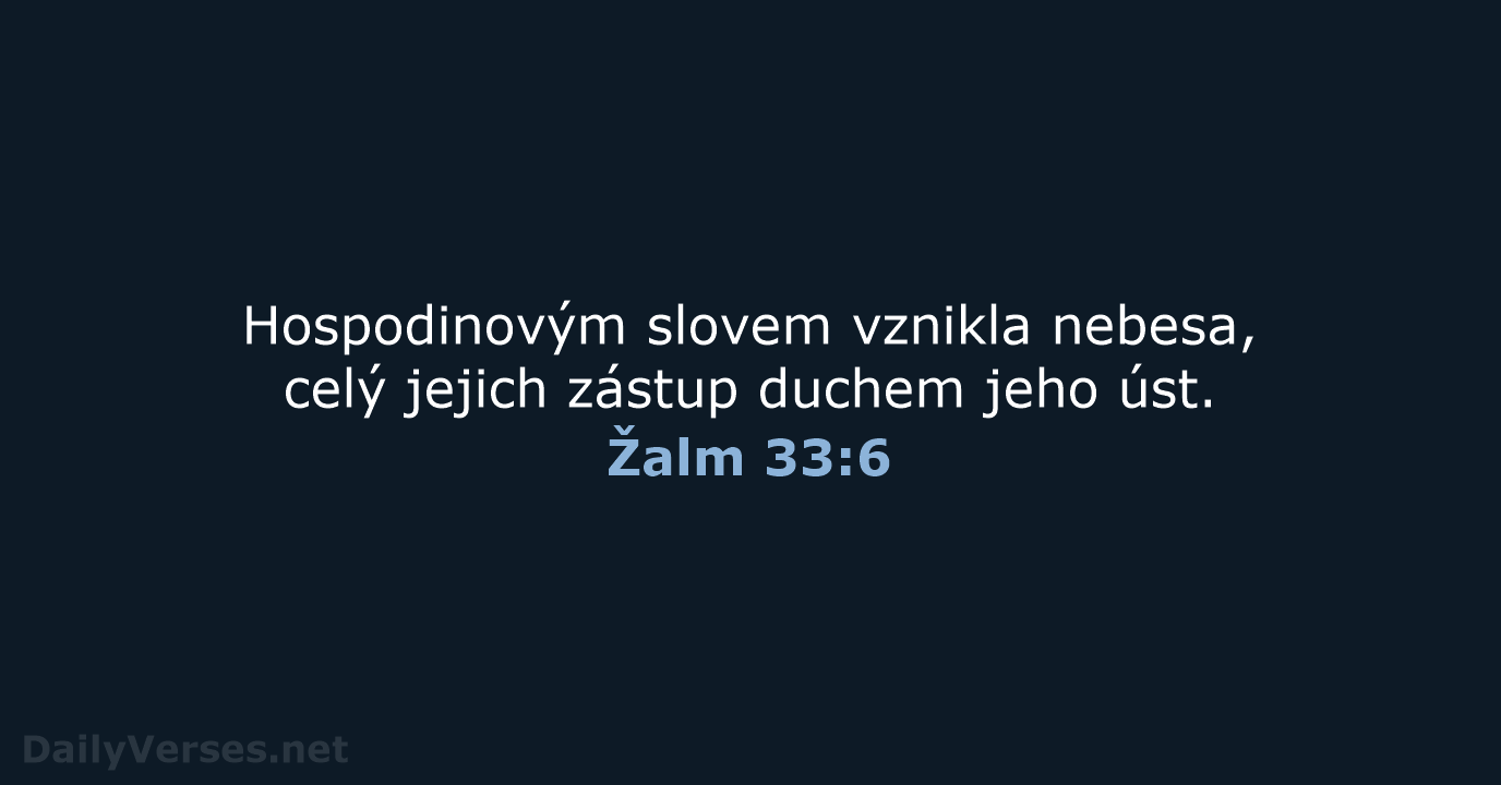 Žalm 33:6 - B21