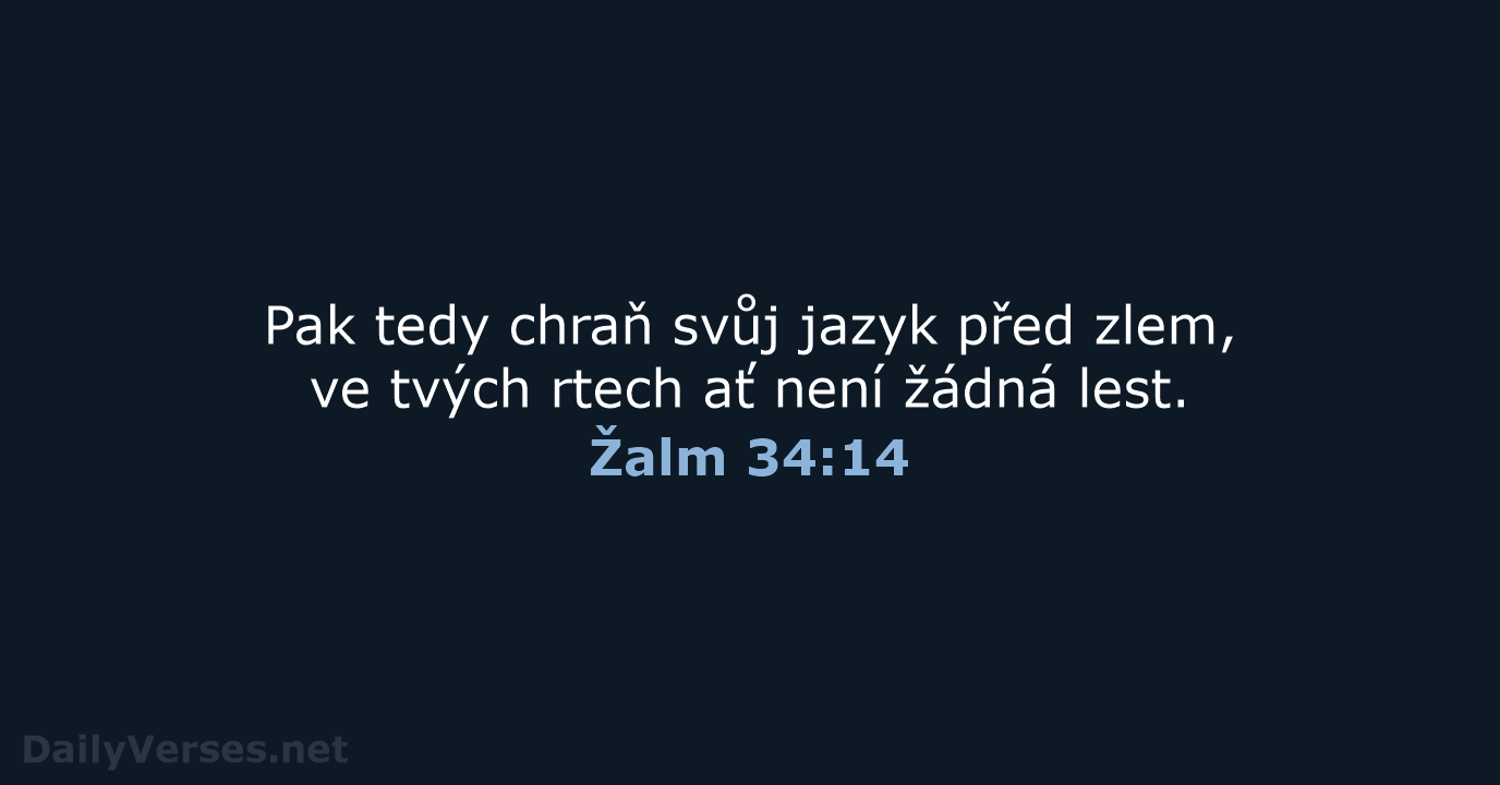 Žalm 34:14 - B21