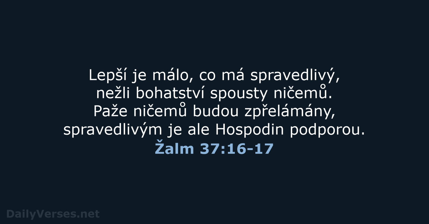 Žalm 37:16-17 - B21