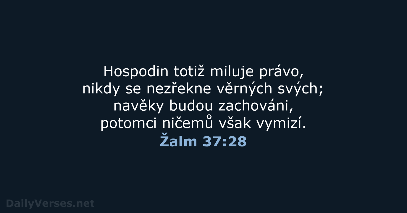 Žalm 37:28 - B21